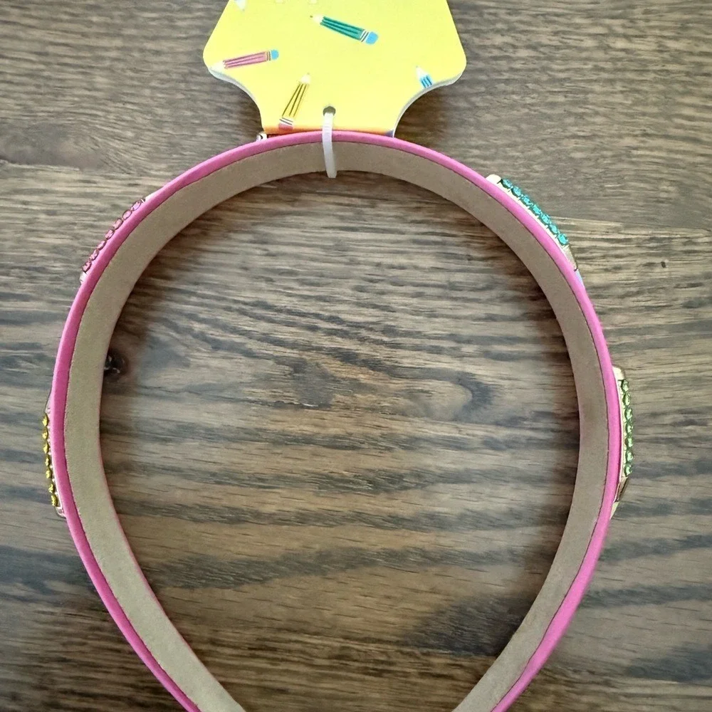 Charming Pink‎ Headband with Colorful Pencil Details